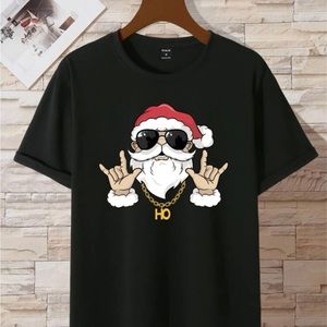 Men Christmas Print Tee
